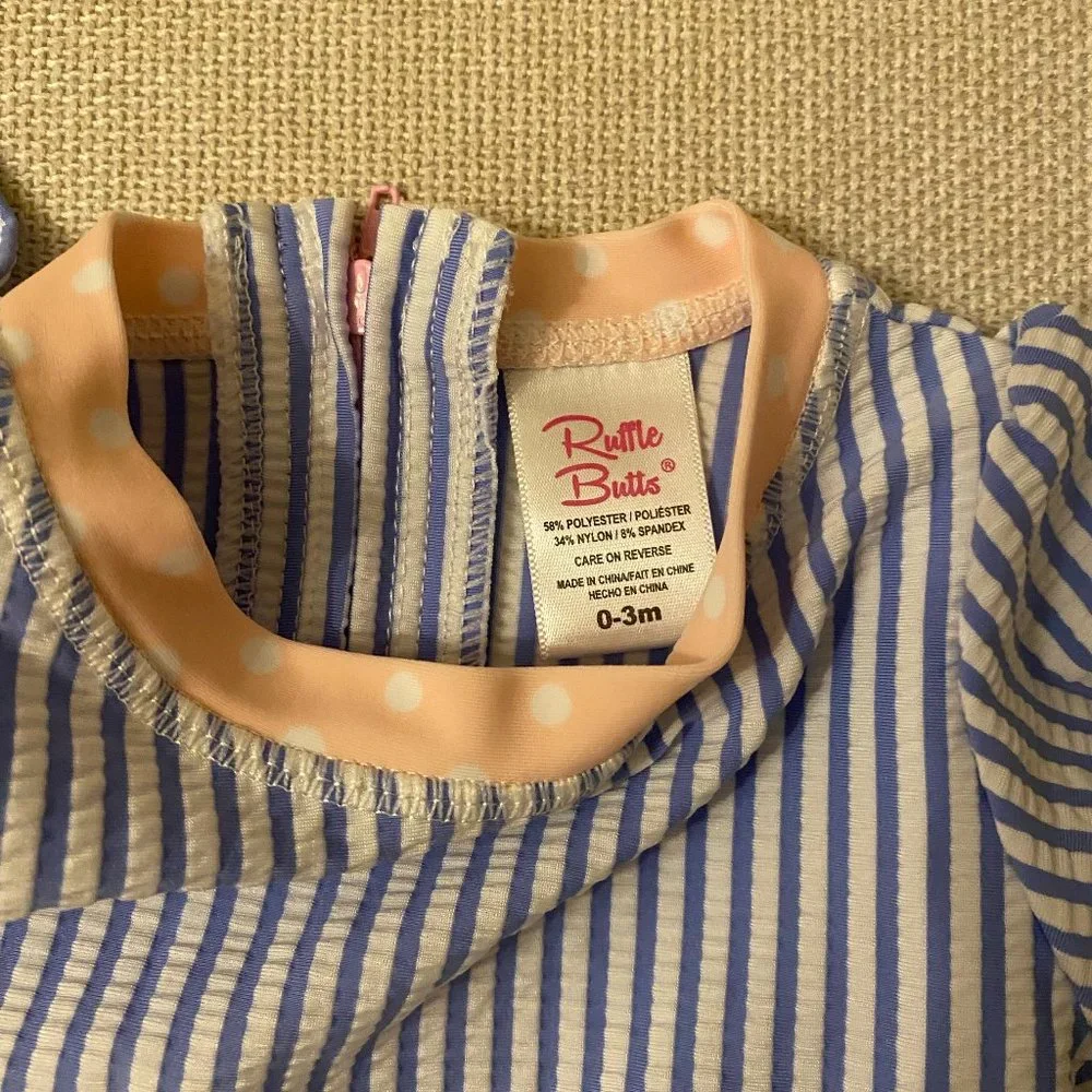 Ruffle Butts Rashguard 0-3 mo - Picture 3 of 3